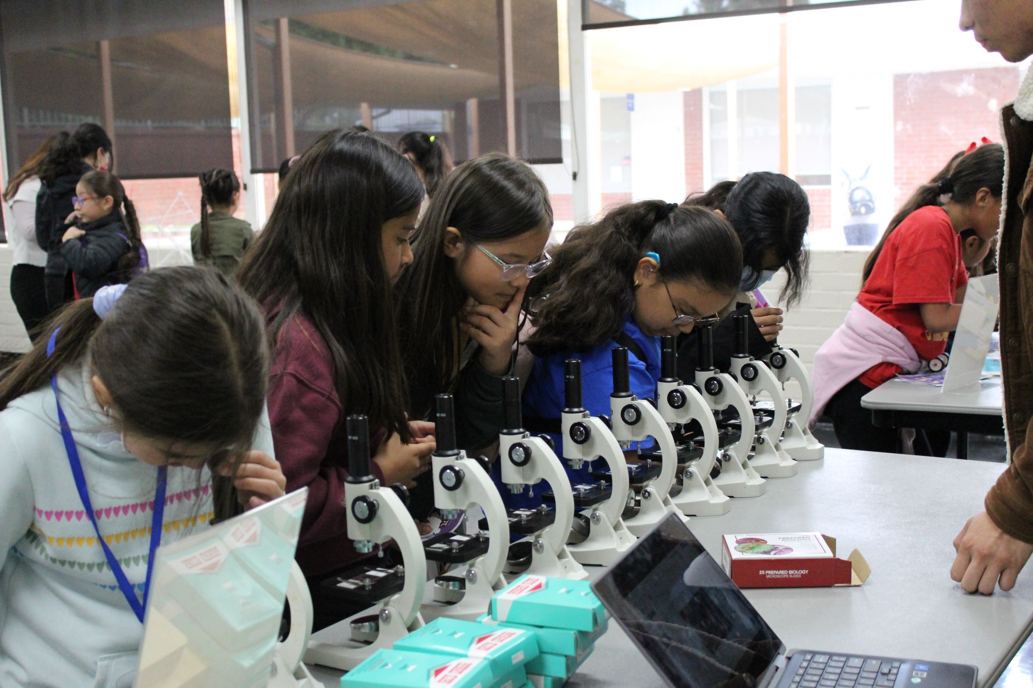 Lynwood Unified students receive an introduction to biology during the Girl STEM Conference on June 1.